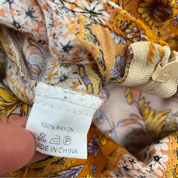 Jaase Wide Leg Bohemian Spaghetti Strap Romper Orange S - Picture 9 of 13